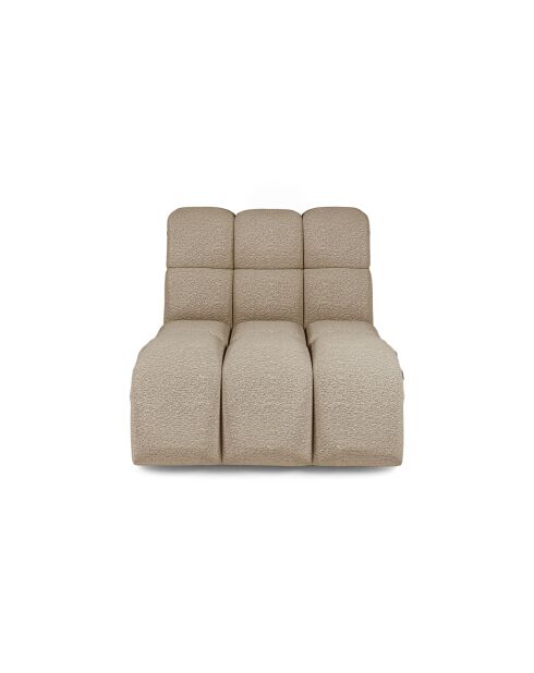 Fauteuil pivotant NELLY Tissu bouclette Taupe - 81x98x77