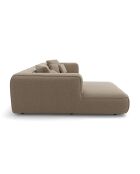 Canapé d'angle gauche 280cm ROMY Tissu tramé toucher doux Taupe - 280x166x70