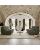 Jody modulaire 4-zitsbank Olijfgroene Boucle-stof - 205x112x80