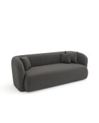 EMY 3-Sitzer-Sofa aus Graphitgrauem Boucle-Gewebe - 205x88x77