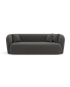 EMY 3-Sitzer-Sofa aus Graphitgrauem Boucle-Gewebe - 205x88x77
