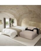 Wandelbares rechtes Ecksofa Express Dunlopillo Matratze 140 cm NOVA Beige Boucle Stoff — 299x165x73