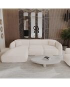 LIAM Rechterhoekbank crèmekleurige bouclé stof - 272x90x74