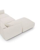 LIAM Rechterhoekbank crèmekleurige bouclé stof - 272x90x74