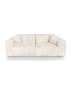 3-Sitzer-Sofa mit 2 dekorativen Kissen RUBEN Corduroy XXL Cream - 232x95x78