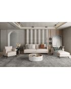 Méridienne droite Unic Beige Tissu tramé - 70x150x83