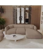 Sofá de esquina derecha LIAM Taupe Terry - 272x90x74