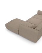 Sofá de esquina derecha LIAM Taupe Terry - 272x90x74