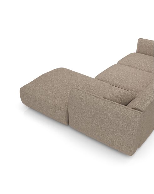 Sofá de esquina derecha LIAM Taupe Terry - 272x90x74