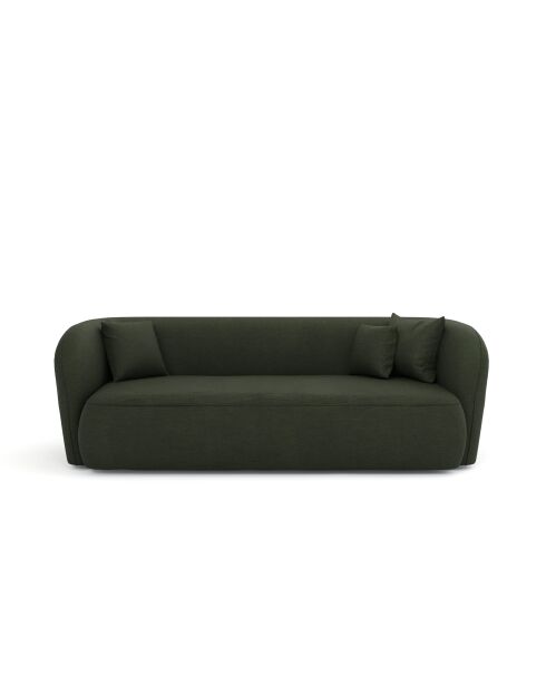 EMY 3-Sitzer-Sofa Olivgrüner Webstoff - 205x88x77