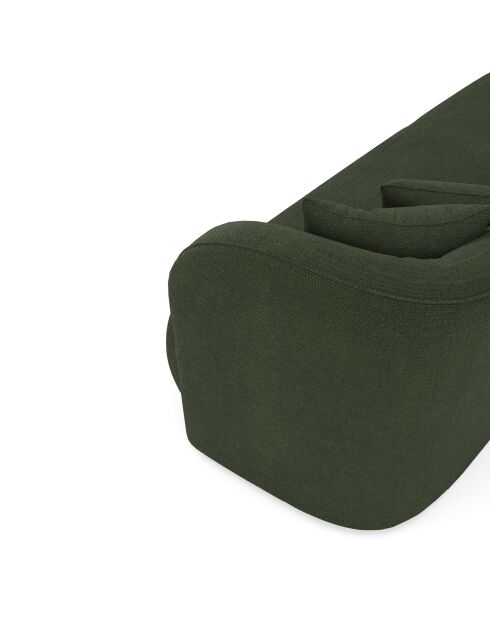 EMY 3-Sitzer-Sofa Olivgrüner Webstoff - 205x88x77