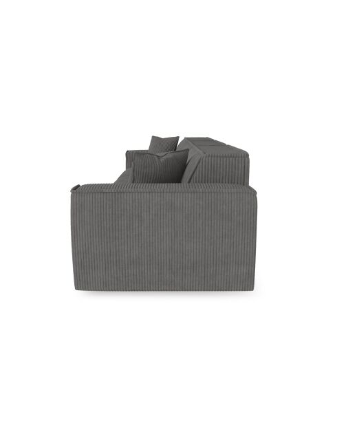 5-Sitzer-Sofa mit 2 dekorativen Kissen RUBEN Anthrazitgrauer Kord - 323x95x78