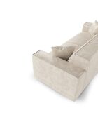 3-zitsbank met 2 sierkussens RUBEN Velours Cream - 232x95x78