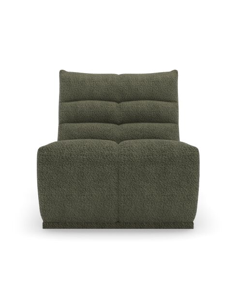 Fauteuil modulable Jody Tissu bouclette Vert olive - 85x112x80