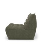 Fauteuil modulable Jody Tissu bouclette Vert olive - 85x112x80
