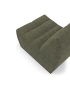 Fauteuil modulable Jody Tissu bouclette Vert olive - 85x112x80