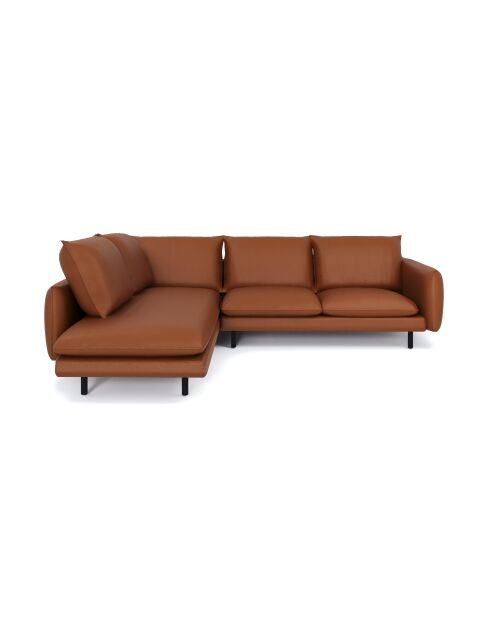Isak Weitwinkelsofa links aus Kamelleder - 262x92x85