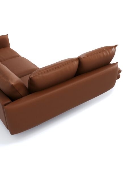 Isak Weitwinkelsofa links aus Kamelleder - 262x92x85