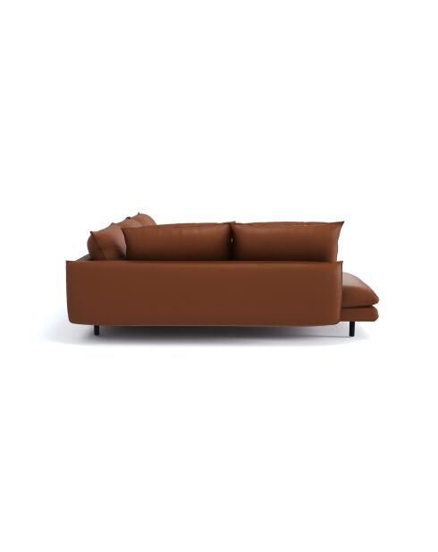 Isak Weitwinkelsofa links aus Kamelleder - 262x92x85