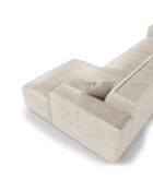 Rechtes Ecksofa mit 2 dekorativen Kissen RUBEN Velours Cream - 323x173x78