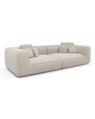 ROMY 4-Sitzer-Sofa Weich gewebter Duschstoff Beige - 304x105x70