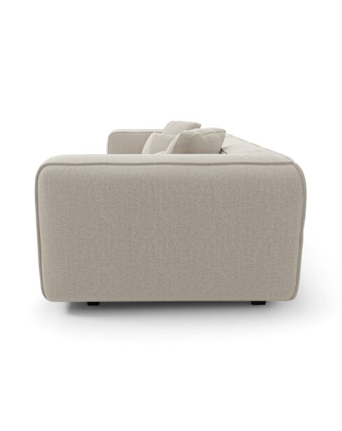 ROMY 4-Sitzer-Sofa Weich gewebter Duschstoff Beige - 304x105x70