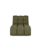 Fauteuil pivotant NELLY Tissu bouclette Vert olive - 81x98x77