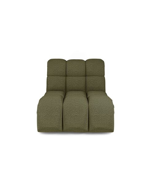 Fauteuil pivotant NELLY Tissu bouclette Vert olive - 81x98x77