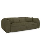LIAM 4-Sitzer-Sofa Olivgrüner lockiger Stoff - 230x90x74