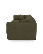 LIAM 4-Sitzer-Sofa Olivgrüner lockiger Stoff - 230x90x74