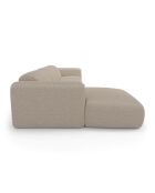 NOVA Linkerhoekbank Beige Bouclette stof - 280x165x73