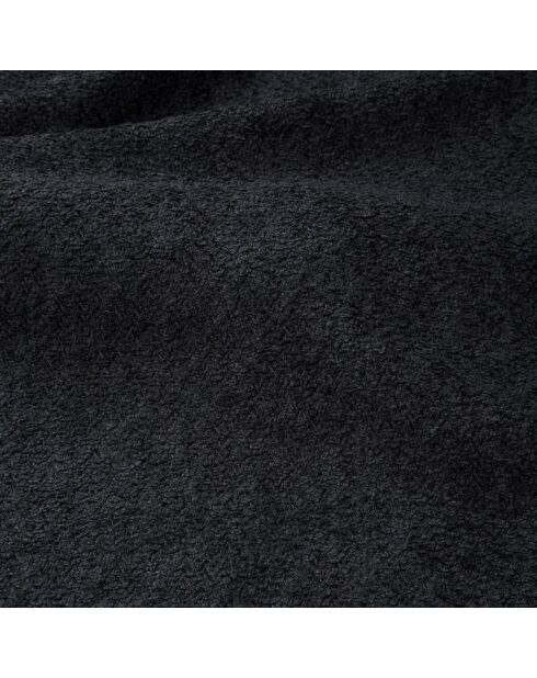 Canapé 3 places EMY Tissu bouclette Noir - 205x88x77