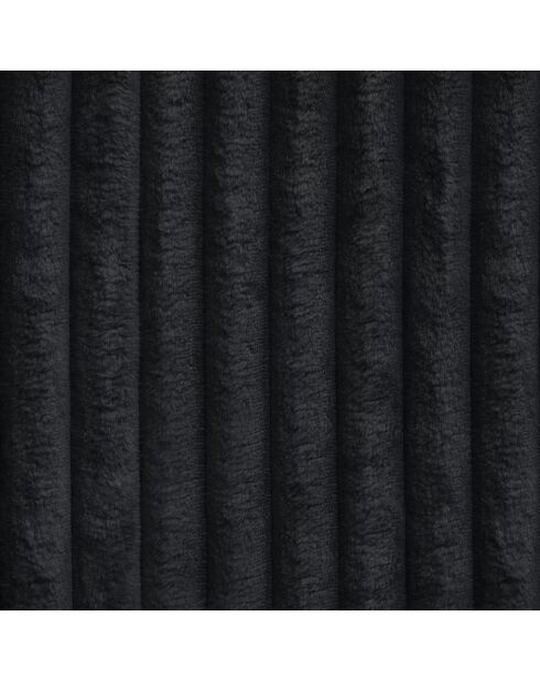 Rechtes Ecksofa mit 2 dekorativen Kissen RUBEN Corduroy XXL Schwarz - 323x173x78