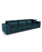 5-zitsbank met 2 sierkussens RUBEN Velvet Peacock blauw - 323x95x78