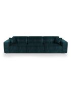 5-zitsbank met 2 sierkussens RUBEN Velvet Peacock blauw - 323x95x78