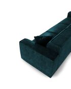5-zitsbank met 2 sierkussens RUBEN Velvet Peacock blauw - 323x95x78