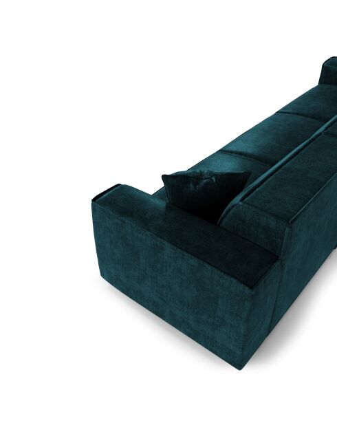 5-zitsbank met 2 sierkussens RUBEN Velvet Peacock blauw - 323x95x78