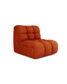 Fauteuil pivotant NELLY Velours côtelé Rouge Brique - 81x98x77