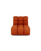 Fauteuil pivotant NELLY Velours côtelé Rouge Brique - 81x98x77