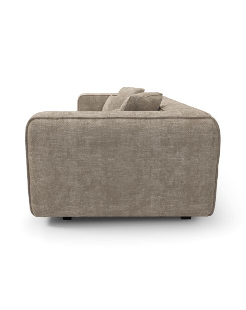ROMY 3-zitsbank in beige geweven fluweel - 250x105x70