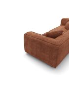 ROMY 3-zitsbank Terracotta geweven fluweel - 250x105x70