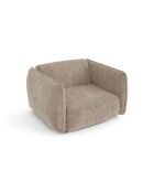 Fauteuil LIAM Velours tramé Beige - 118x102x76