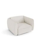 Poltrona LIAM in tessuto ad anello color crema - 118x102x76