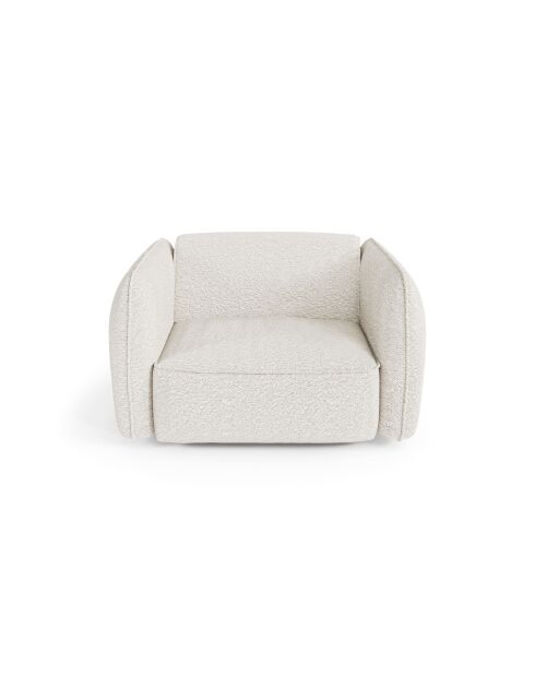 Fauteuil LIAM Tissu bouclette Crème - 118x102x76