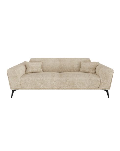 GLENN 3-Sitzer-Sofa Velvet Elefant beige - 220x90x74
