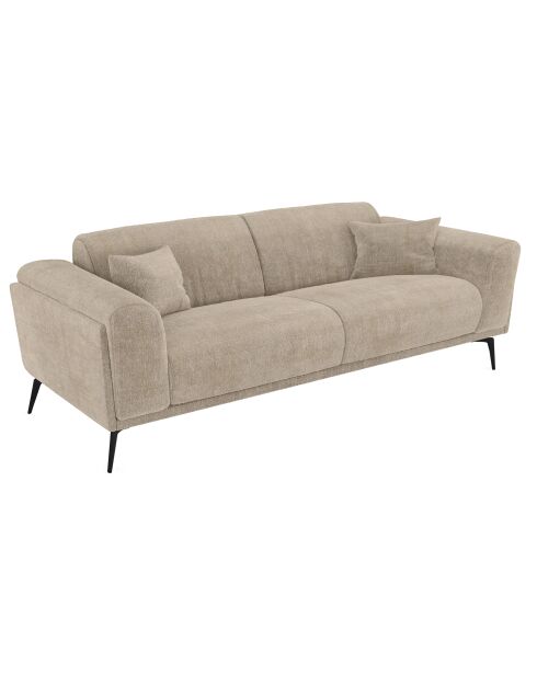 GLENN 3-Sitzer-Sofa Beiger gewebter Samt - 220x90x74