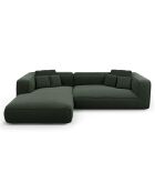 Linkes Ecksofa 280cm ROMY Soft-Touch-Webstoff khakigrün - 280x166x70