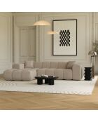 COVA hoekbank links Taupe Boucle Fabric - 290x94x69,5