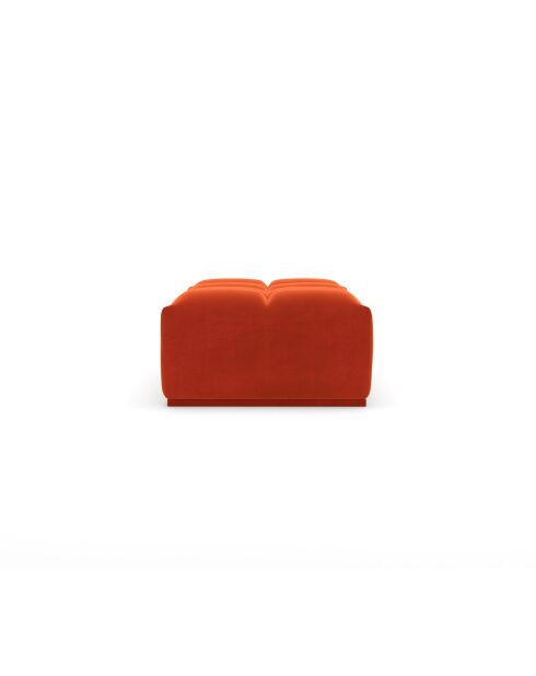 Jody Velours ORANGE modularer Fußhocker - 85x105x44