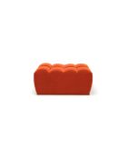 Jody Velours ORANGE modulaire voetenbank - 85x105x44